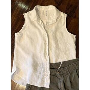 Lulu-B 100% Linen Sleeveless Button Down – Size M